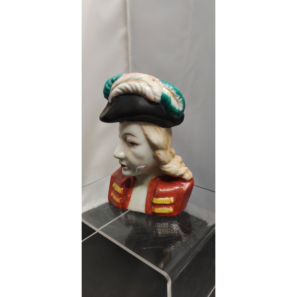 Vintage 1950s Colonial General Soldier HeadVase Planter Figurine Kitsch Regal - Picture 3 of 11